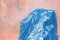 Blauer Boulder auf Pink, Cyanotypie und Malerei auf Papier, Orange 2020 gebrannt 6