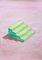 Ryan Rivadeneyra, Sol Lewitt Stairs in Green, Watercolor on Paper, 2020 1