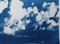 Blustery Clouds After a Storm, Sky Blue Hand Printed Cyanotype, 2020 10