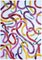 Pennellate colorate su dittico in acrilico blu cielo su carta astratta, 2020, Immagine 5