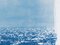Cianotipo costero en azul de paisaje diurno náutico Shore, 2020, Imagen 5
