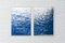 Abstract Large Seascape Diptych of Low Tide Nautical Cyanotype in Classic Blue, 2020 2
