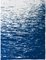 Abstract Large Seascape Diptych of Low Tide Nautical Cyanotype in Classic Blue, 2020 6