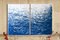 Abstract Large Seascape Diptych of Low Tide Nautical Cyanotype in Classic Blue, 2020 7