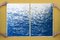 Abstract Large Seascape Diptych of Low Tide Nautical Cyanotype in Classic Blue, 2020 4