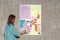 Peinture Pistache et Mauve Intérieurs Art Déco avec des Abat-Jours Abstraits, 2020 7
