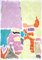 Peinture Pistache et Mauve Intérieurs Art Déco avec des Abat-Jours Abstraits, 2020 1