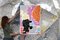 Pittura floreale Bougainvilleas viola Art Deco in toni viola su carta, 2020, Immagine 10