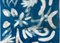 Cyanotipo botánico de formas florales únicas Monotype exclusivo y elegante de mármol, año 2020, Imagen 5