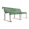 Wood and Iron Bench with Green Patina, 1940s 1