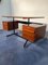 Mid-Century Italian Modern Teak Desk with Chair, 1950s, Set of 2, Image 13