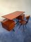 Italienischer Mid-Century Modern Teak Schreibtisch mit Stuhl, 1950er 9