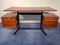 Bureau Moderne Mid-Century en Teck avec Chaise, Italie, 1950s 20