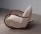 Rocking Chair en Peau de Mouton, Suède, 1950s 2