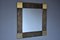 Mid-Century Italian Modern Solid Bronze Square Mirror 11