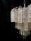 Lámpara de araña Mid-Century con tubos de cristal de Murano atribuida a Venini, Imagen 5