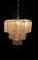 Lámpara de araña Mid-Century con tubos de cristal de Murano atribuida a Venini, Imagen 3