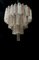 Lámpara de araña Mid-Century con tubos de cristal de Murano atribuida a Venini, Imagen 6