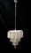 Lámpara de araña Mid-Century con tubos de cristal de Murano atribuida a Venini, Imagen 1