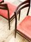 Mid-Century Mahogany Chair with Pink Velvet Upholstery, 1960s, Set of 6, Image 7