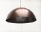 Lampe à Suspension Dome Mid-Century en Cuivre 11