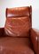 Danish Red Brown Leather Easy Chair, 1960s 4