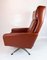 Fauteuil en Cuir Marron Rouge, Danemark, 1960s 6