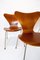 Teak Model 3107 Seven Chairs by Arne Jacobsen for Fritz Hansen, 1960s, Set of 4 4