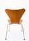 Teak Modell 3107 Seven Stühle von Arne Jacobsen für Fritz Hansen, 1960er, 4er Set 7