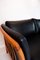 Danish Black Leather Two-Seat Sofa, 1960s 7