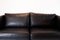 Danish Black Leather Two-Seat Sofa, 1960s 8