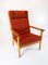 Oak and Red Wool Easy Chair by Hans J. Wegner for Getama, 1960s 11