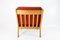 Oak and Red Wool Easy Chair by Hans J. Wegner for Getama, 1960s, Image 13