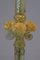 Lámpara de pie de cristal de Murano dorado de Barovier & Toso, años 50, Imagen 9