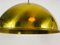 Polished Brass Pendant Lamp by Florian Schulz, 1970s 7