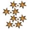 Willy Daro Style Brass Double Flower Wall Lights, 1970s, Image 2
