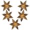 Willy Daro Style Brass Double Flower Wall Lights, 1970s 19