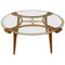 Solid Brass Walnut Glass Coffee Table by William Watting for Fristho, 1950s, Image 2