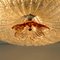 Italian Salmon Pink and Clear Murano Glass Ceiling Lamp by Barovier & Toso, 1970s 10