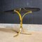 Mid-Century Gold Coffee Table with Brass Base, 1960s 2
