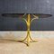 Mid-Century Gold Coffee Table with Brass Base, 1960s 4