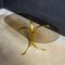 Mid-Century Gold Coffee Table with Brass Base, 1960s 3