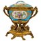 Antiker Überzogener Kelch aus Bemaltem, Vergoldetem Bronze & Lackiertem Sèvres Porzellan 1