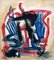 Giorgio Lo Fermo, Abstrakte Komposition, 2020, Original Öl auf Leinwand 1