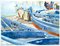 Michele Cascarano, Boats, 2010s, Original Watercolor, Immagine 1