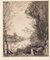 Acquaforte di Jean-Baptiste-Camille Corot, View of Mantes, 19th Century, Incisione, Immagine 1