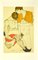 secondo Egon Schiele, Two Lovers, Litografia originale, Immagine 1
