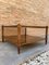 MId-Century Modern French Walnut Marquetry Base & Glass Top Side Table, 1960s, Image 7