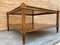 MId-Century Modern French Walnut Marquetry Base & Glass Top Side Table, 1960s, Image 6