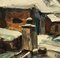 Charles Verhasselt. Wintertime in Belgium, 1964, Oil on Canvas, Image 3